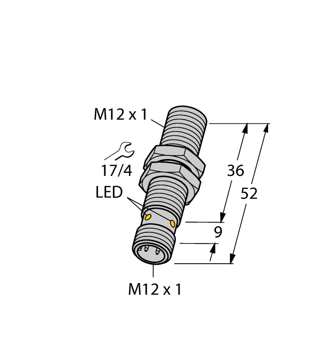TURCK Photo-electric Inductive Sensor BI2-M12E-AD4X-H1141 Proximity Switch 12 mm 