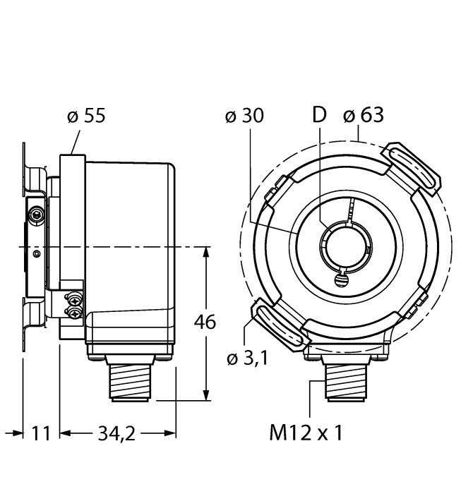 Incremental Hollow Shaft Rotary Encoder