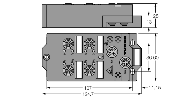 compact fieldbus station for AS-interface - 4 Inputs, 4 Outputs