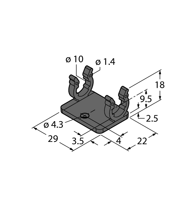Accessories for Actuator/Sensor Cables - M8 Mounting Clip