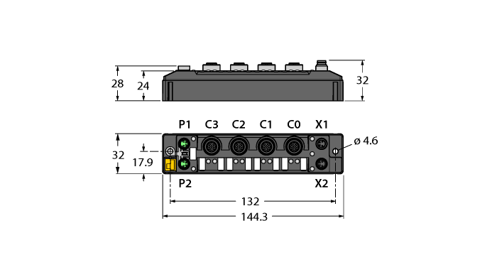 Compact Multiprotocol I/O Module for Ethernet - 4 IO-Link Master Channels
