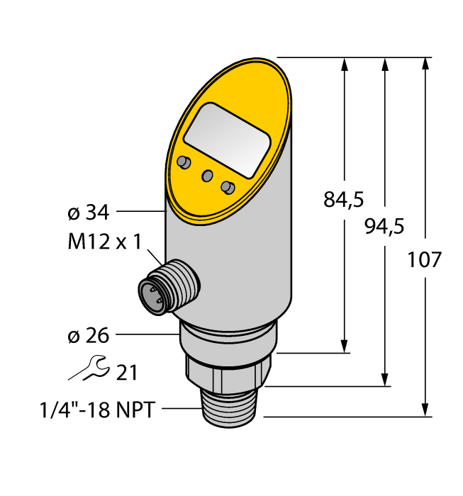 Pressure sensor - With Analog Output and PNP/NPN Transistor