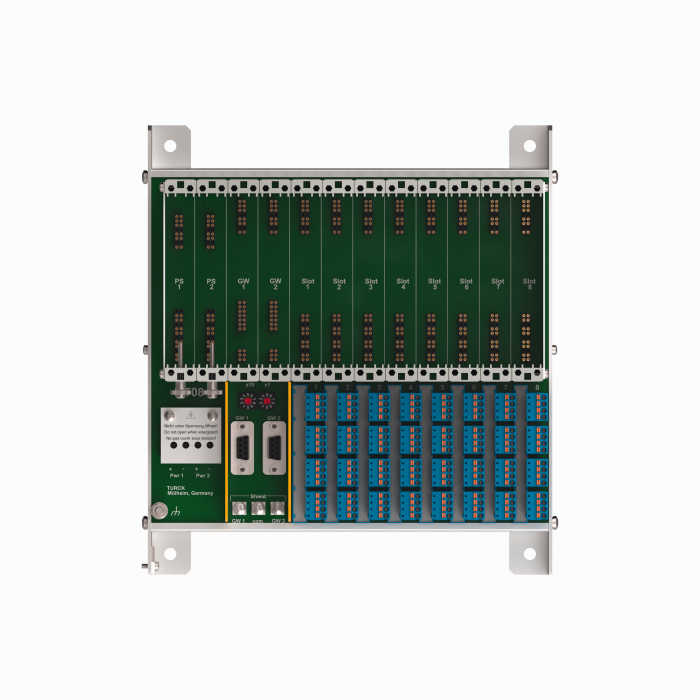 excom I/O System - Module Rack for 8 Modules, Zone 2