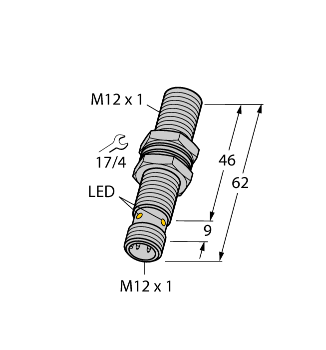 Turck NI4-M12-AN6X-H1141 Inductive Proximity Sensor – 10-30V DC, Barrel Switch
