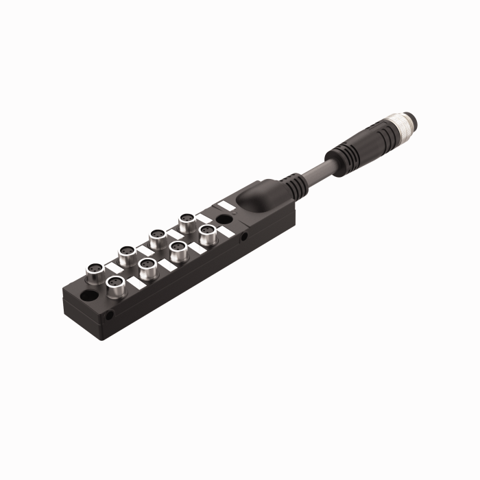 Passive Actuator/Sensor Junction Box, 8 Ports - M8, 3 pole I/O
