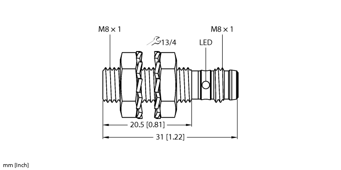 TURCK Bi2 EG08K AP6X V1131 4669450 Inductive sensor PNP TURCK Bi2 EG08K AP6X V1131 4669450 Inductive sensor PNP