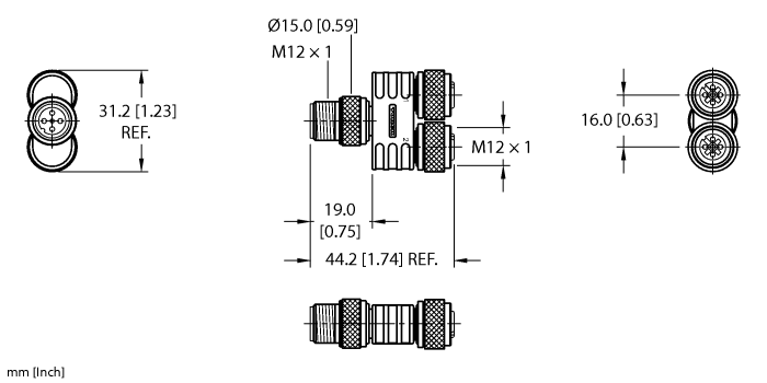 Actuator and Sensor Splitter - M12 Splitter